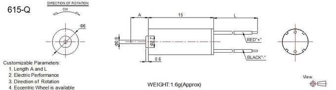 Hohe Leistungsfähigkeit Mini-Durchmesser DC-Motor3v 1.5v 6mm für Blutdruck-Pumpe