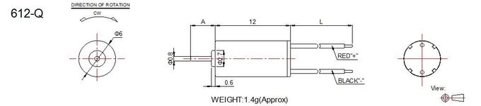 Hohe Leistungsfähigkeit Mini-Durchmesser DC-Motor3v 1.5v 6mm für Blutdruck-Pumpe