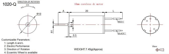 Drehmomentstarke der hohen Geschwindigkeit 12v Länge des DC-Motor25000rpm 10mm Durchmesser-20mm für Roboter