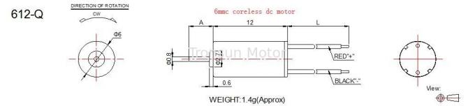 Mini-Durchmesser 1.5v 3v Coreless DC-Motor6mm für kleines Haushaltsgerät
